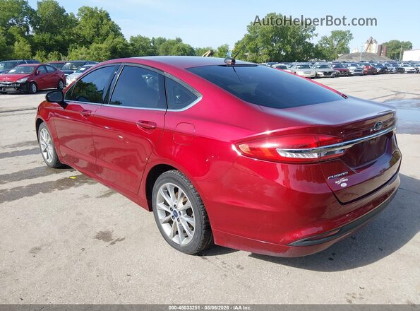 3FA6P0H72HR214948 2017 FORD FUSION Red Rear left
