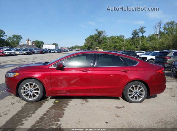 3FA6P0H72HR214948 2017 FORD FUSION Red 360 interior view