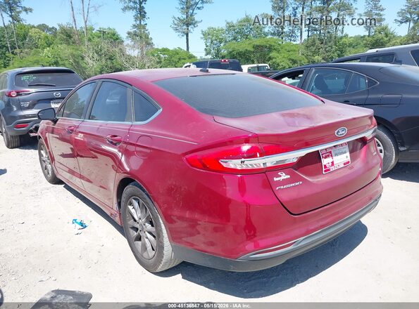 3FA6P0H72HR226730 2017 FORD FUSION Red Tył lewy
