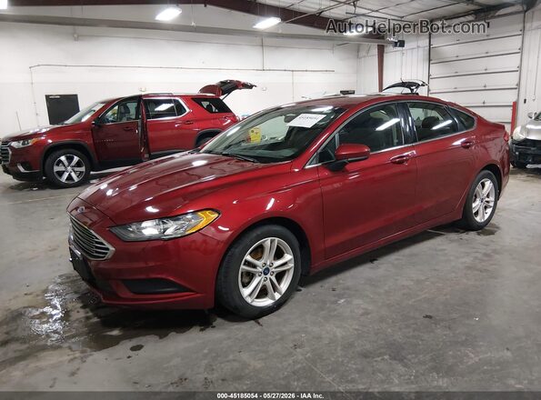 3FA6P0HD0JR201708 2018 FORD FUSION Red Front left