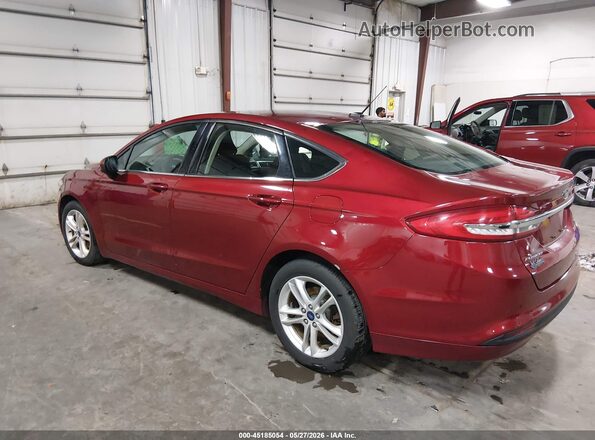 3FA6P0HD0JR201708 2018 FORD FUSION Red Rear left