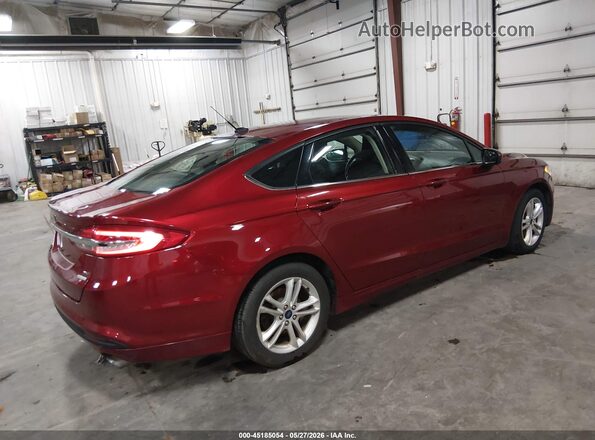 3FA6P0HD0JR201708 2018 FORD FUSION Red Rear right