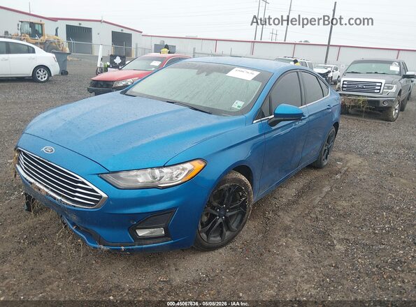 3FA6P0HD0LR255318 2020 FORD FUSION Blue Передня ліва чверть