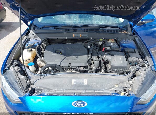 3FA6P0HD1JR201717 2018 FORD FUSION Blue Вид ззаду