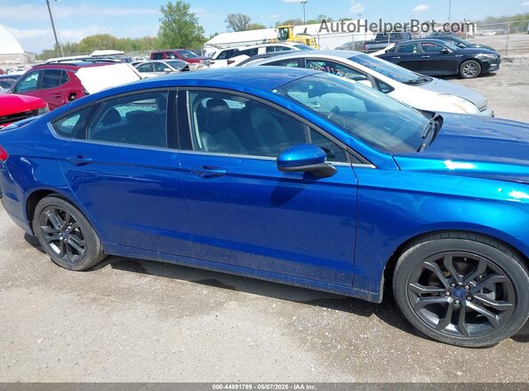 3FA6P0HD1JR201717 2018 FORD FUSION Blue Вид задньої частини салону