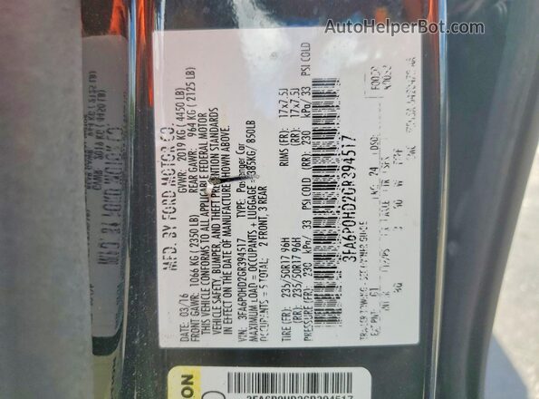 3FA6P0HD2GR394517 2016 FORD FUSION Black 