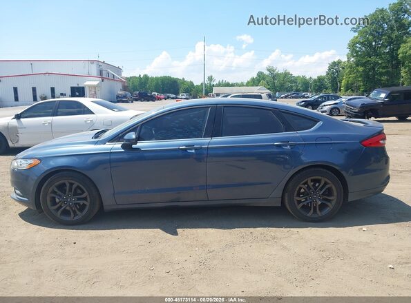 3FA6P0HD2JR157369 2018 FORD FUSION Синий Панорамный вид салона 360°