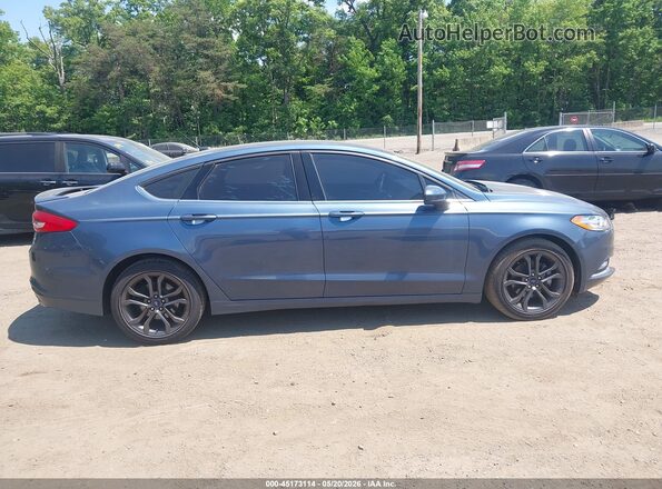 3FA6P0HD2JR157369 2018 FORD FUSION Синий Вид задней части салона