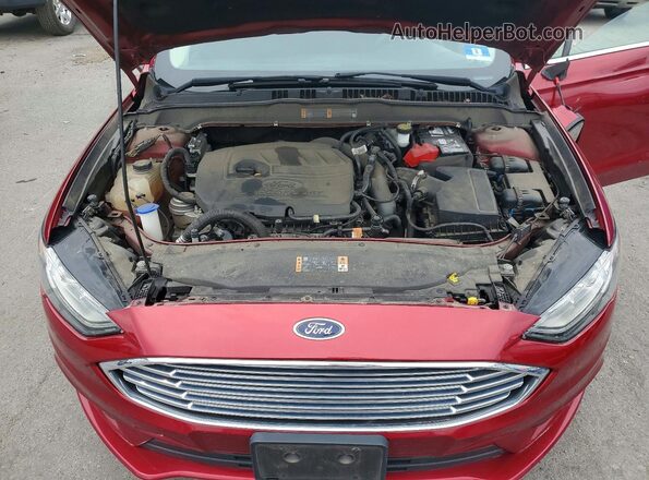 3FA6P0HD2JR199833 2018 FORD FUSION Красный Вид задней части салона