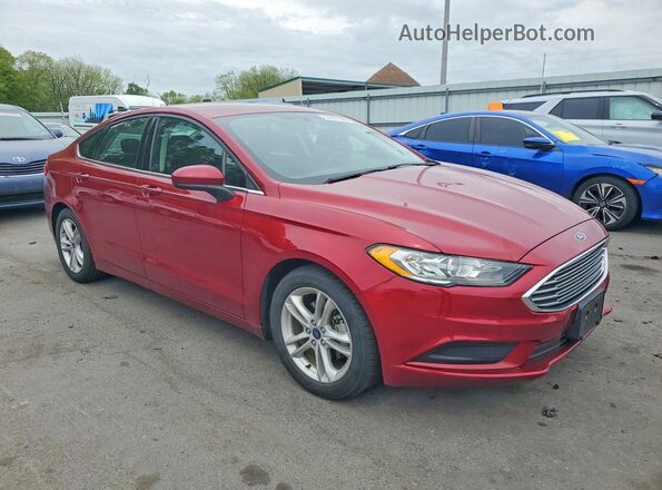 3FA6P0HD2JR199833 2018 FORD FUSION Красный Передняя правая четверть