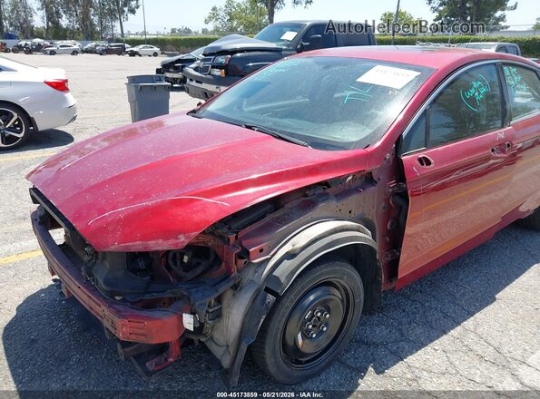 3FA6P0HD3JR204649 2018 FORD FUSION Red Front view