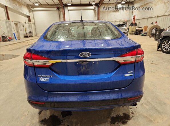 3FA6P0HD3JR215750 2018 FORD FUSION Синий Вид сзади