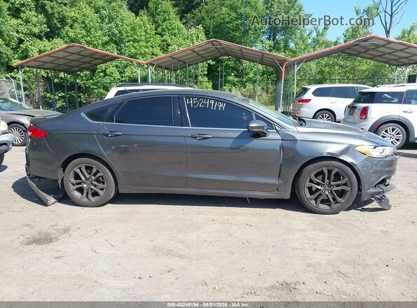 3FA6P0HD3JR223282 2018 FORD FUSION Серый Вид задней части салона