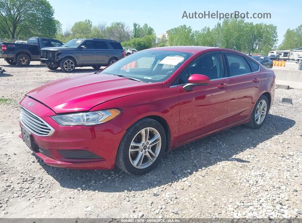 3FA6P0HD3JR223427 2018 FORD FUSION Red Przód lewy
