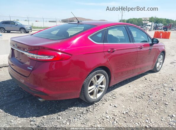 3FA6P0HD3JR223427 2018 FORD FUSION Red Tył prawy
