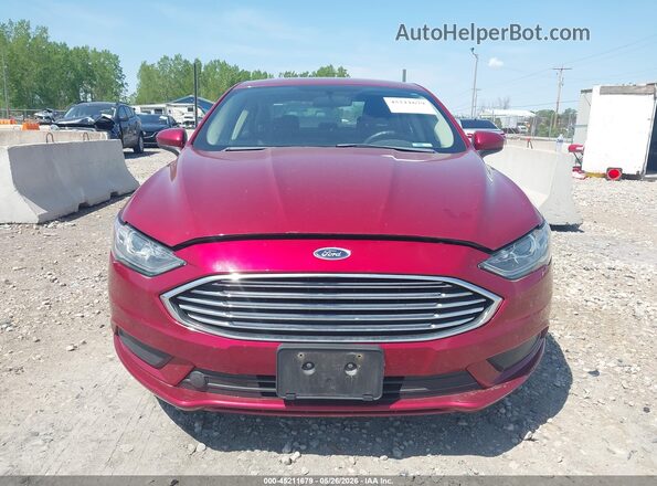3FA6P0HD3JR223427 2018 FORD FUSION Red Widok zestawu wskaźników
