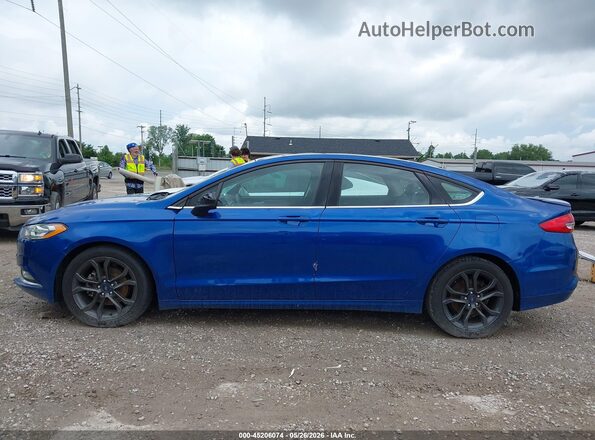 3FA6P0HD3JR285040 2018 FORD FUSION Blue Սալոնի 360 աստիճան տեսք