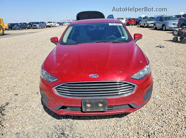 3FA6P0HD3LR148182 2020 FORD FUSION Red Front view