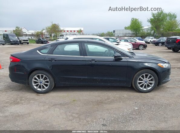 3FA6P0HD6HR241320 2017 FORD FUSION Black Вид задньої частини салону