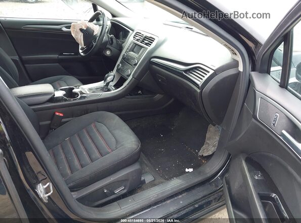 3FA6P0HD7GR319585 2016 FORD FUSION Black Front interior view