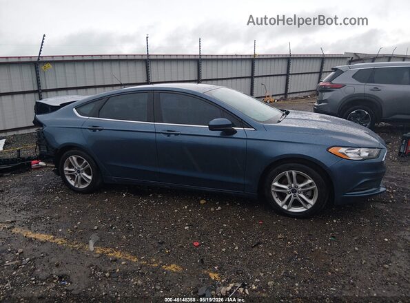 3FA6P0HD7JR186320 2018 FORD FUSION Light Blue Սալոնի 360 աստիճան տեսք