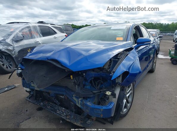 3FA6P0HD8HR249158 2017 FORD FUSION Blue Вид спереду