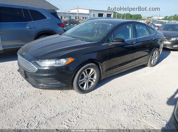 3FA6P0HD8JR150300 2018 FORD FUSION Black Front left