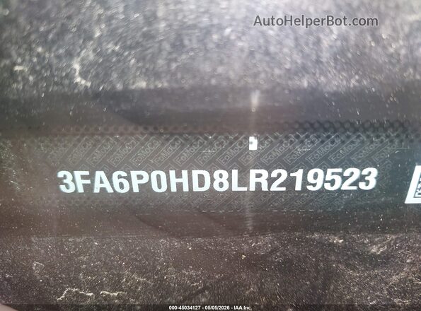 3FA6P0HD8LR219523 2020 FORD FUSION Gray Widok komory silnika