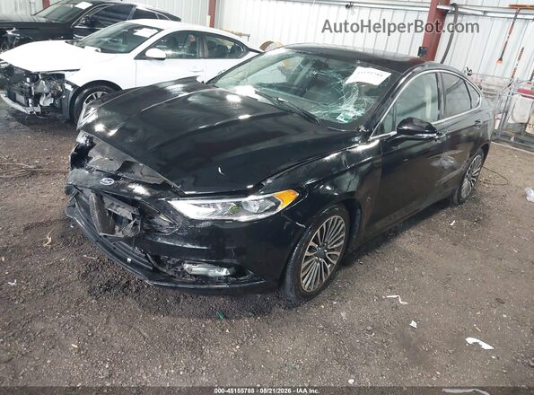 3FA6P0HD9HR245930 2017 FORD FUSION Black Առջևի ձախ երեք քառորդ տեսարան