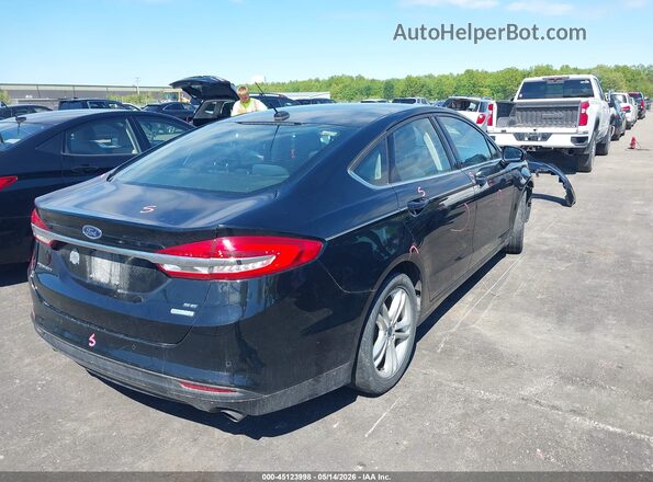 3FA6P0HD9JR203201 2018 FORD FUSION Black Tył prawy