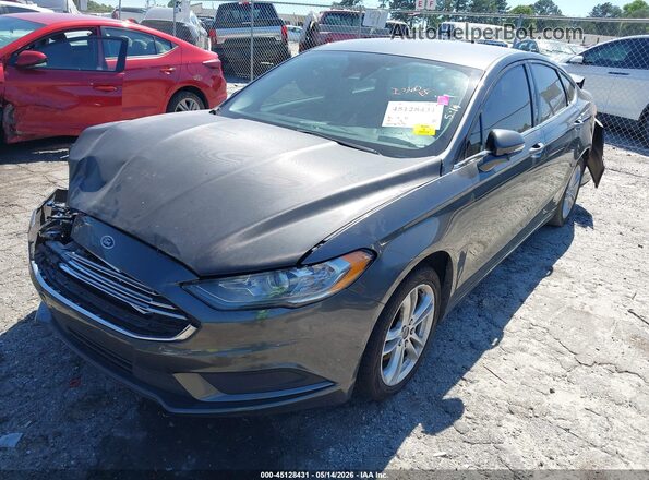 3FA6P0HD9JR271658 2018 FORD FUSION Gray Przód lewy