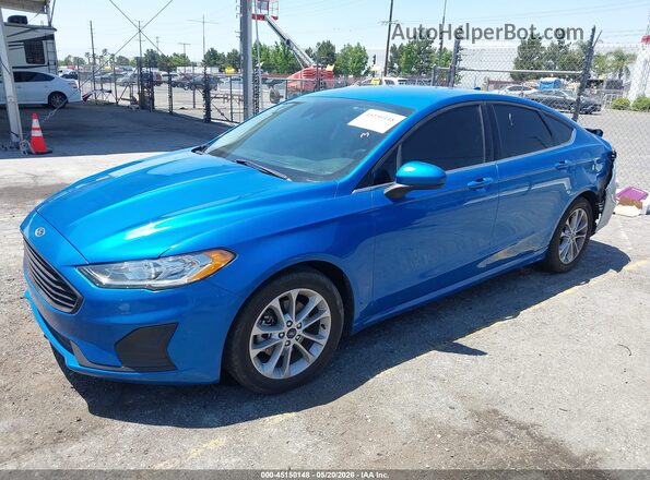 3FA6P0HD9LR127451 2020 FORD FUSION Blue Առջևի ձախ երեք քառորդ տեսարան