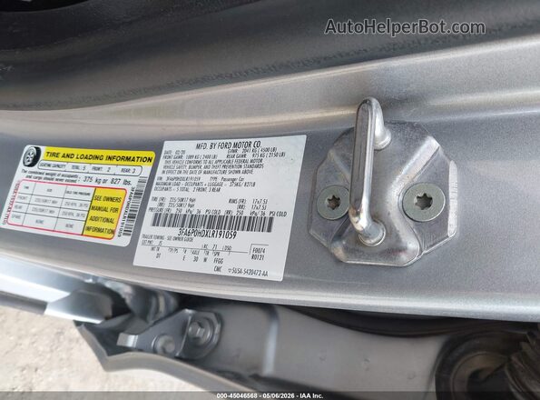 3FA6P0HDXLR191059 2020 FORD FUSION Silver Շարժիչի բաժամունքի տեսք
