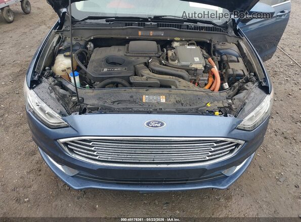 3FA6P0LU0JR115984 2018 FORD FUSION HYBRID Blue Widok z tyłu