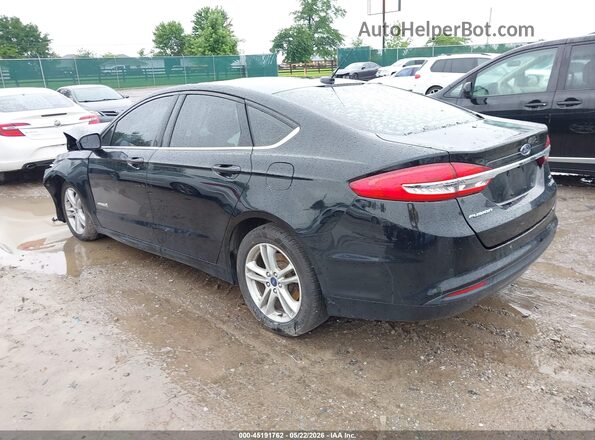 3FA6P0LU0JR245456 2018 FORD FUSION HYBRID Black Tył lewy