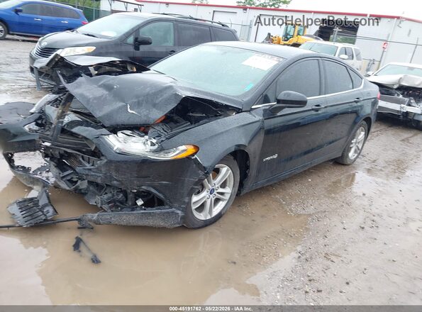 3FA6P0LU0JR245456 2018 FORD FUSION HYBRID Black Przód lewy