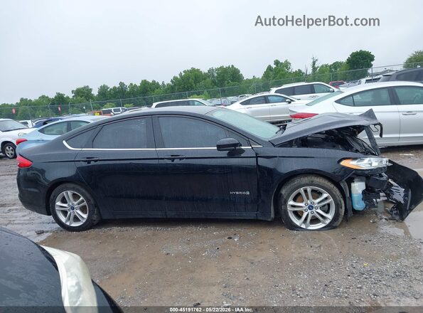 3FA6P0LU0JR245456 2018 FORD FUSION HYBRID Black Widok wnętrza z tyłu