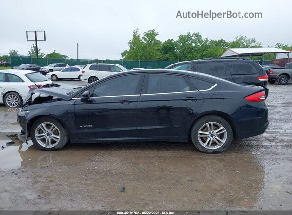 3FA6P0LU0JR245456 2018 FORD FUSION HYBRID Black Widok wnętrza 360 stopni