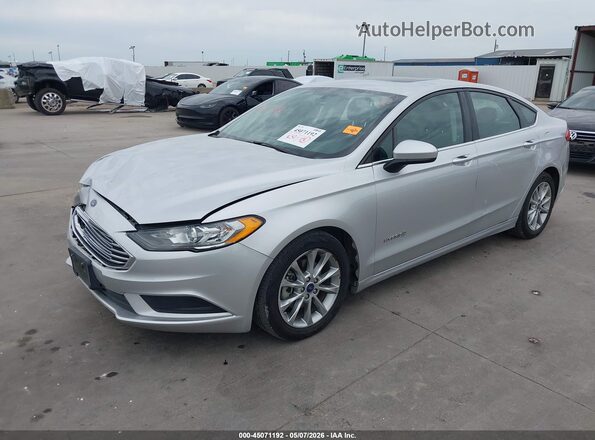 3FA6P0LU1HR233634 2017 FORD FUSION HYBRID Silver წინა მარცხენა ხედი სამი მეოთხედიდან