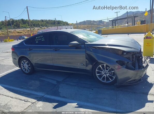 3FA6P0LU1HR242284 2017 FORD FUSION HYBRID Серый Вид задней части салона