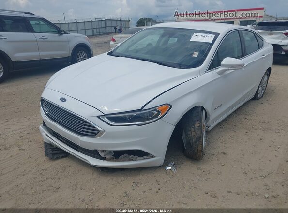 3FA6P0LU1JR125844 2018 FORD FUSION HYBRID White წინა ხედი