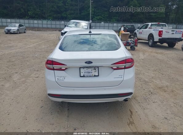3FA6P0LU1JR125844 2018 FORD FUSION HYBRID White 