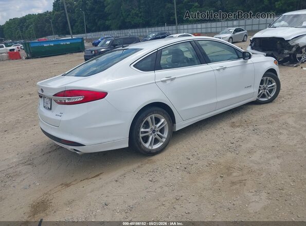 3FA6P0LU1JR125844 2018 FORD FUSION HYBRID White უკანა მარჯვენა