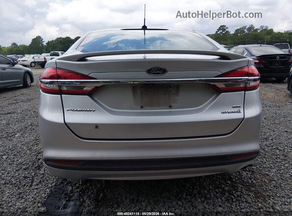 3FA6P0LU1JR242419 2018 FORD FUSION HYBRID Silver 