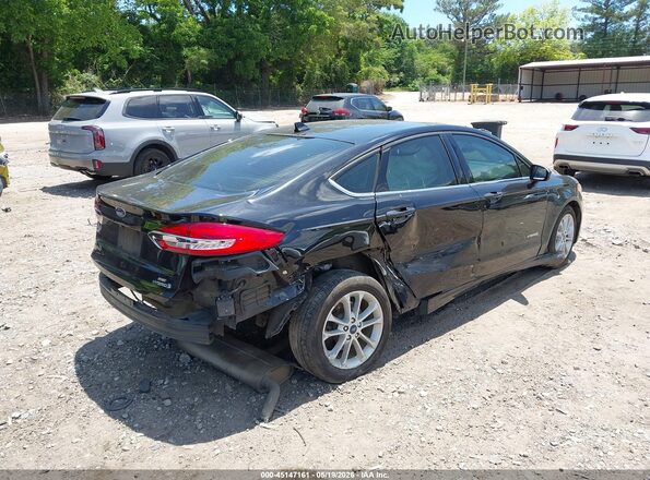 3FA6P0LU1KR146629 2019 FORD FUSION HYBRID Black Trasero derecho