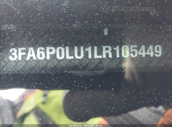 3FA6P0LU1LR105449 2020 FORD FUSION Black Вид підкапотного простору