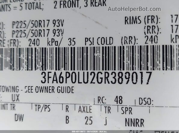 3FA6P0LU2GR389017 2016 FORD FUSION HYBRID Silver Շարժիչի բաժամունքի տեսք