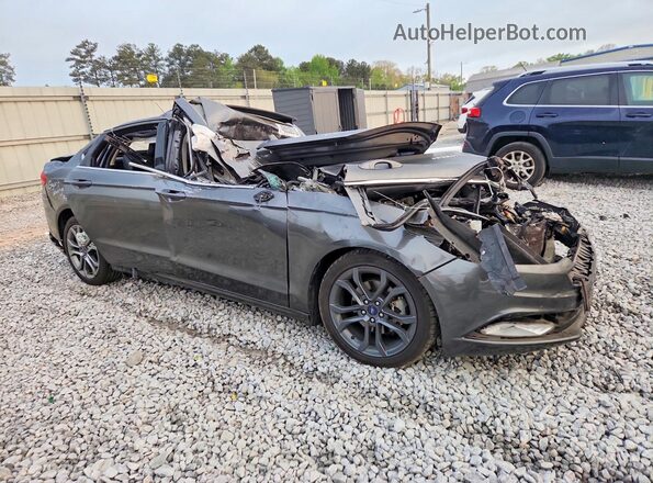 3FA6P0LU2HR300113 2017 FORD FUSION Угольный Передняя правая четверть