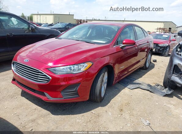 3FA6P0LU2KR131461 2019 FORD FUSION HYBRID Red 