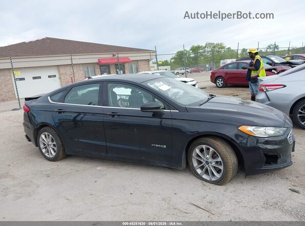 3FA6P0LU2KR218499 2019 FORD FUSION HYBRID Black ხელსაწყოთა პანელის ხედი